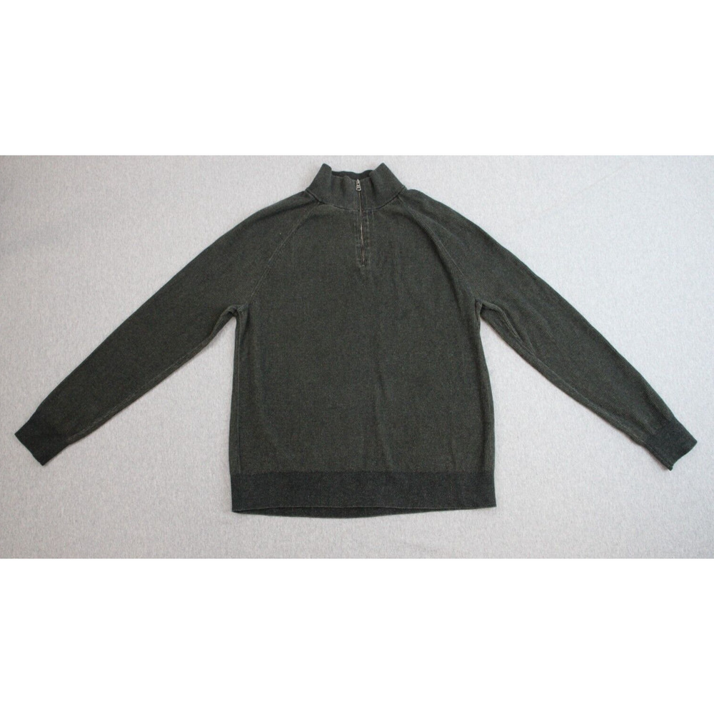 Banana Republic Sweater Men Medium 100% Supima Cotton Quarter Zip‎ Mock Neck